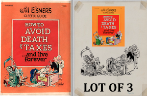 Will Eisner Art: Original Cover to Death & Taxes - Lot of 3